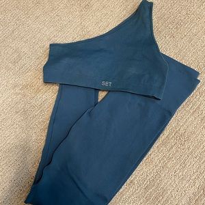 SETACTIVE blue ribbed set